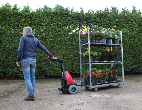 verplaatsen van plantenkarren